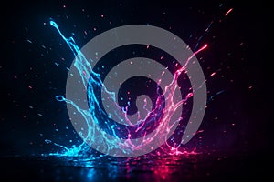 Neon Splash AI-GENERATED