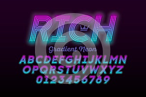 Neon style font