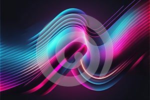 Neon Tech - Creative Abstract Technology Background. Ai generated