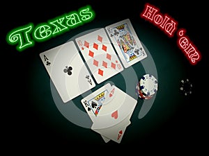 Neon Texas Hold Em