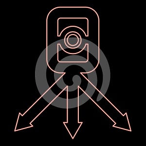 Neon theodolite survey equipment for measurements on tripod geodetic device tacheometer research level instrument geodesy tool