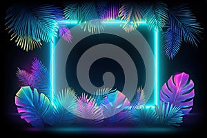 Neon Tropical Frame