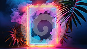Neon Tropical Frame