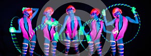 neon uv glow dancer with hulahoop