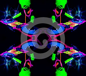 neon uv glow DJ
