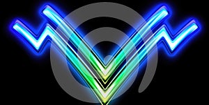 Neon Arrows Abstract