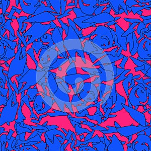 Neon Vector Draw Background Fabric Pattern