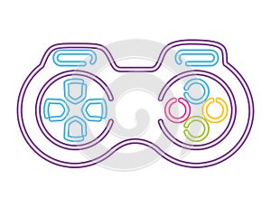 neon video game controler