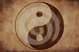 Vintage yin yang banner photo