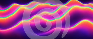 neon wave abstract pattern