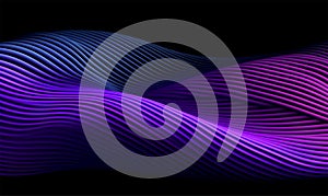 neon wave pattern dark wallpaper