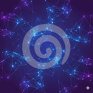 Tech Web Matrix â Neon Wireframe Seamless Background