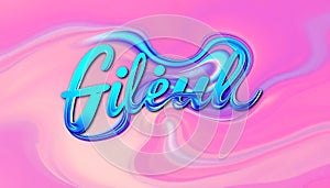 Neon word Gilead, vibrant text and light, Stock Photo, Generative AI photo