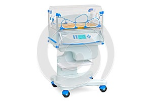 Neonatal incubator, isolette. 3D rendering