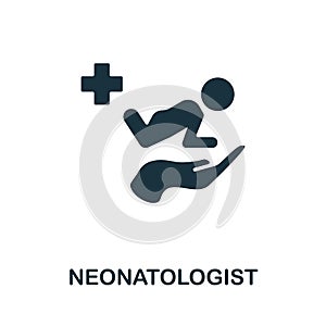 Neonatologist icon. Monochrome simple Neonatologist icon for templates, web design and infographics