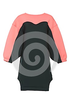 Neoprene sweatshirt dress on a white background photo