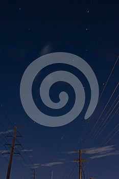 Neowise, a comet in the evening sky