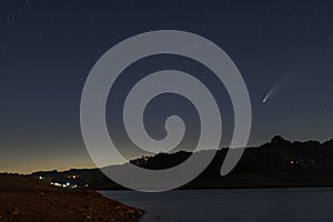 Neowise comet in the sky