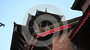 Nepal Basantapur Kathmandu Durbar Square Hindu Temples Slow Motion Stabilizer L World Heritage Site