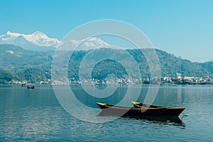 Nepal - Boats at the Phewa Lake, Pokhara