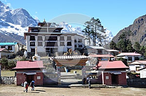 Nepal, Himalayas, Buddhist monastery in the village of Tenboche