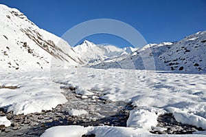 Nepal, Himalayas, peak Cho Oyu, 8210 meters above sea level