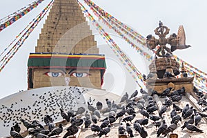 Nepal Kathmandu Boudha Stupa or Boudhanath is a one of the largest spherical stupas in Nepal.Boudha Stupa is a famous place for