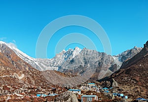 Nepal Kyanjin Gompa Langtang Lirung photo