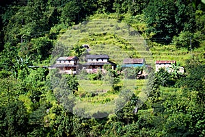 Nepal mountain houses