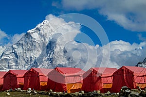 Nepal mountain village on EBC trekking route