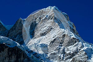 Nepal mountains, eight-thousander mountain peak area in Himalaya photo