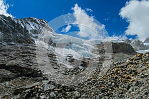 Nepal mountains, eight-thousander mountain peak area in Himalaya photo