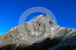 Nepal mountains, eight-thousander mountain peak area in Himalaya photo