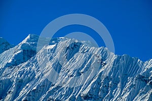 Nepal mountains, eight-thousander mountain peak area in Himalaya photo