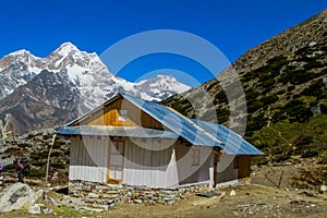 Nepal Namche Bazaar mountain village on EBC trekking route