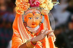 Nepal patan ancient Lhakhe mask dance in patan durbar square,Kathmandu Nepal