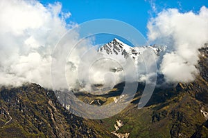 Nepal peak on Langtang trek, Nepal