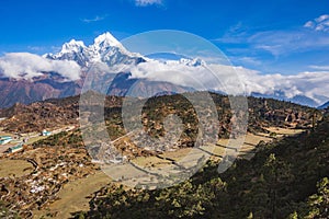 Sagarmatha National Park, Kantenga mount, Nepal, Himalayas photo