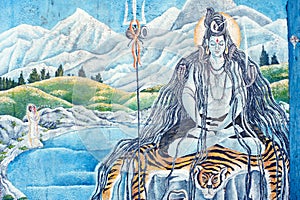 In Nepal, the temple wall murals
