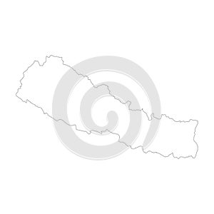 Nepal vector country map outline