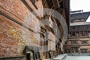 Nepalese Craft and architecture of Basantapur Durbar at Kathmandu Durbar Square, Nepal