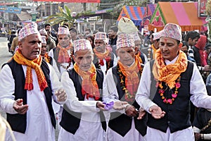 Nepalese male traditional dancers