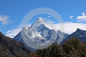 Nepalese Mountain Ama Dablam is a mountain in the Himalaya range