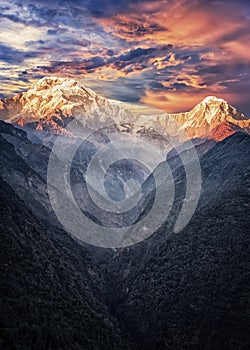 Nepalese mountain landscape
