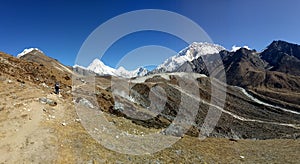 Nepalese Mountain Peaks Area Natural Scene