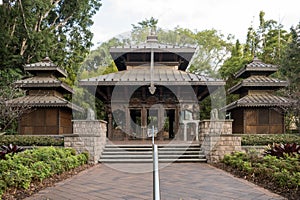 The Nepalese Peace Pagoda located at Brisbane's Southbank Parklands