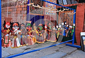 Nepalese puppets in Kathmandu.