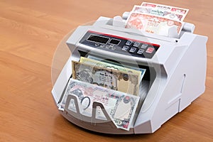 Nepalese Rupee in a counting machine