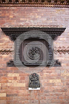 Nepalese small temple window