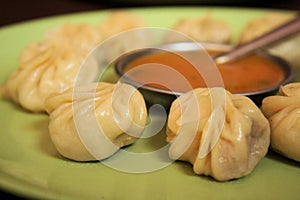 Nepalese traditional dumpling momos, dimsum